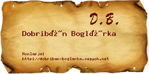 Dobribán Boglárka névjegykártya