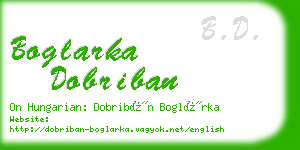 boglarka dobriban business card